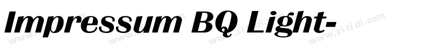 Impressum BQ Light字体转换